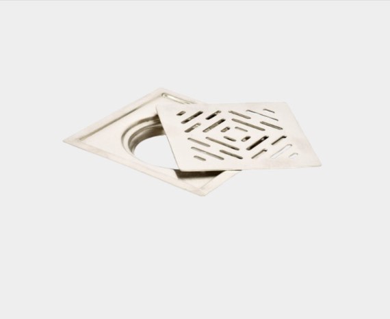 PR-128 Flat Cut Floor Drain Stainless Steel Commercial Kitchen Heavy-Duty Grate Tray Water Drainage Rack Restaurant Industrial Food Prep Anti-Slip Rustproof Easy Clean Professional Grade Durable Flush Fit Welded Frame Robust